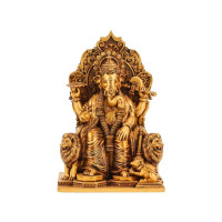 Lalbaugcha Raja Murti for Home – Handcrafted Ganpati Idol | Artarium